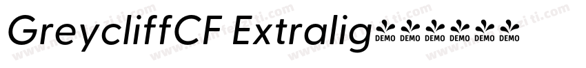 GreycliffCF Extralig字体转换